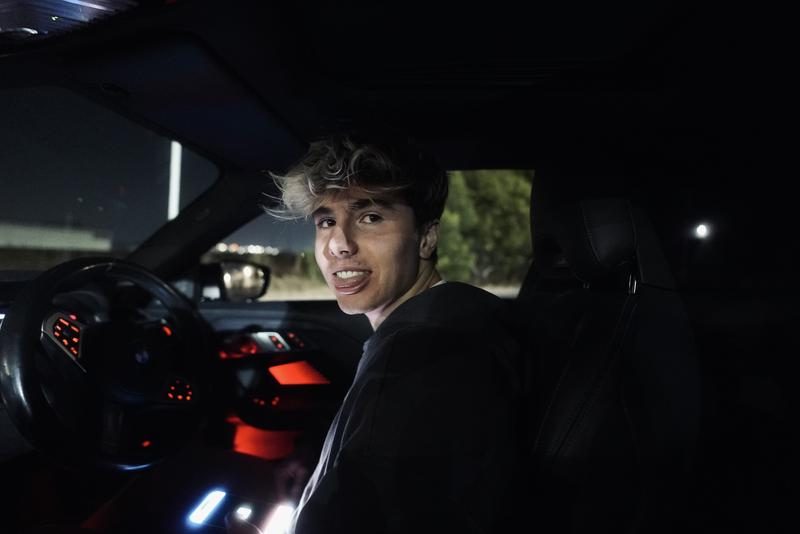 Ben in his car